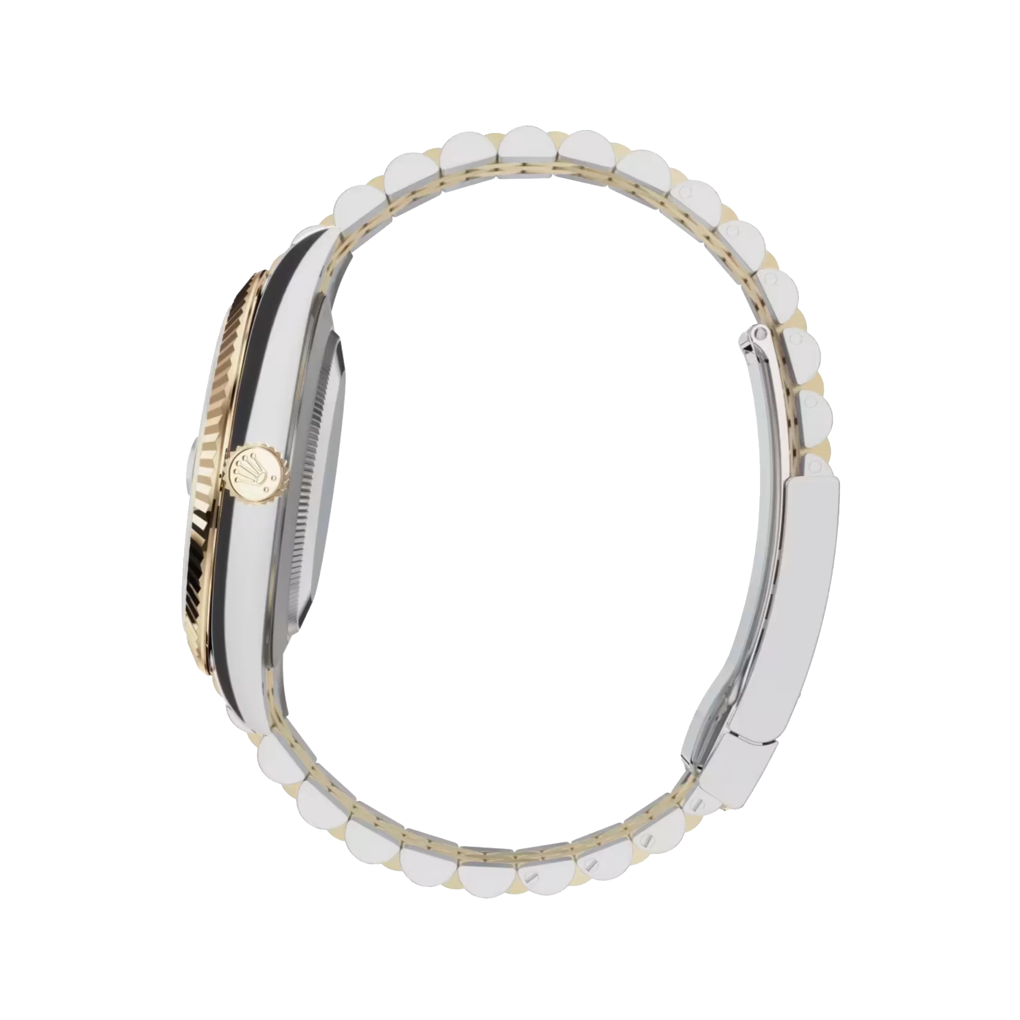 Datejust: Oystersteel and yellow gold, silver, diamond-set, m126283rbr-0017