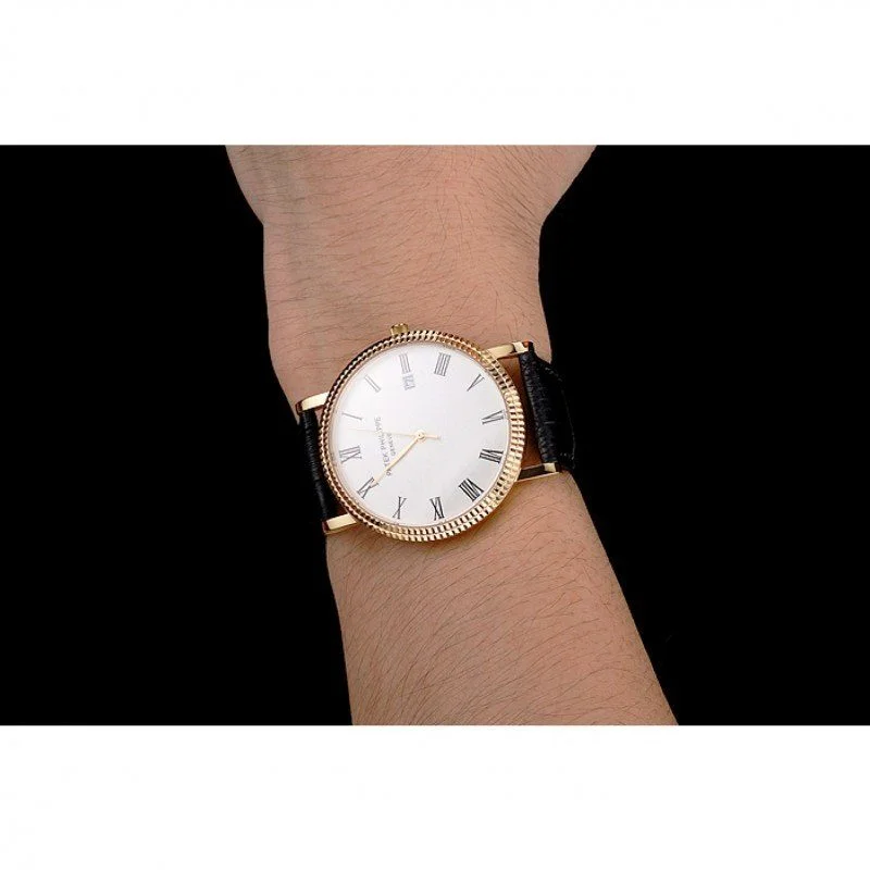 Calatrava Dial White 40 mm, Yellow Gold Plated
