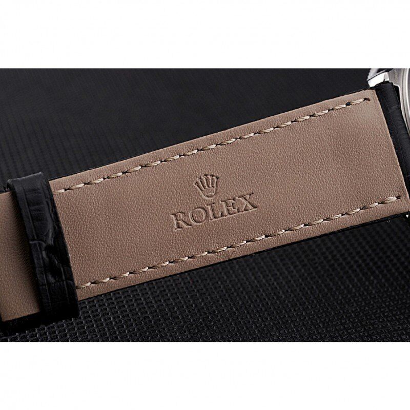 Swiss Cellini Time Silver Case White Dial Black Leather Bracelet 622653