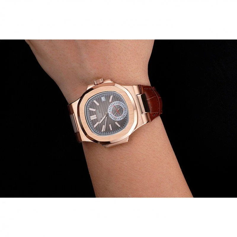 Nautilus 5980R-014 Dial Silver 40 mm, Rose Gold Plated