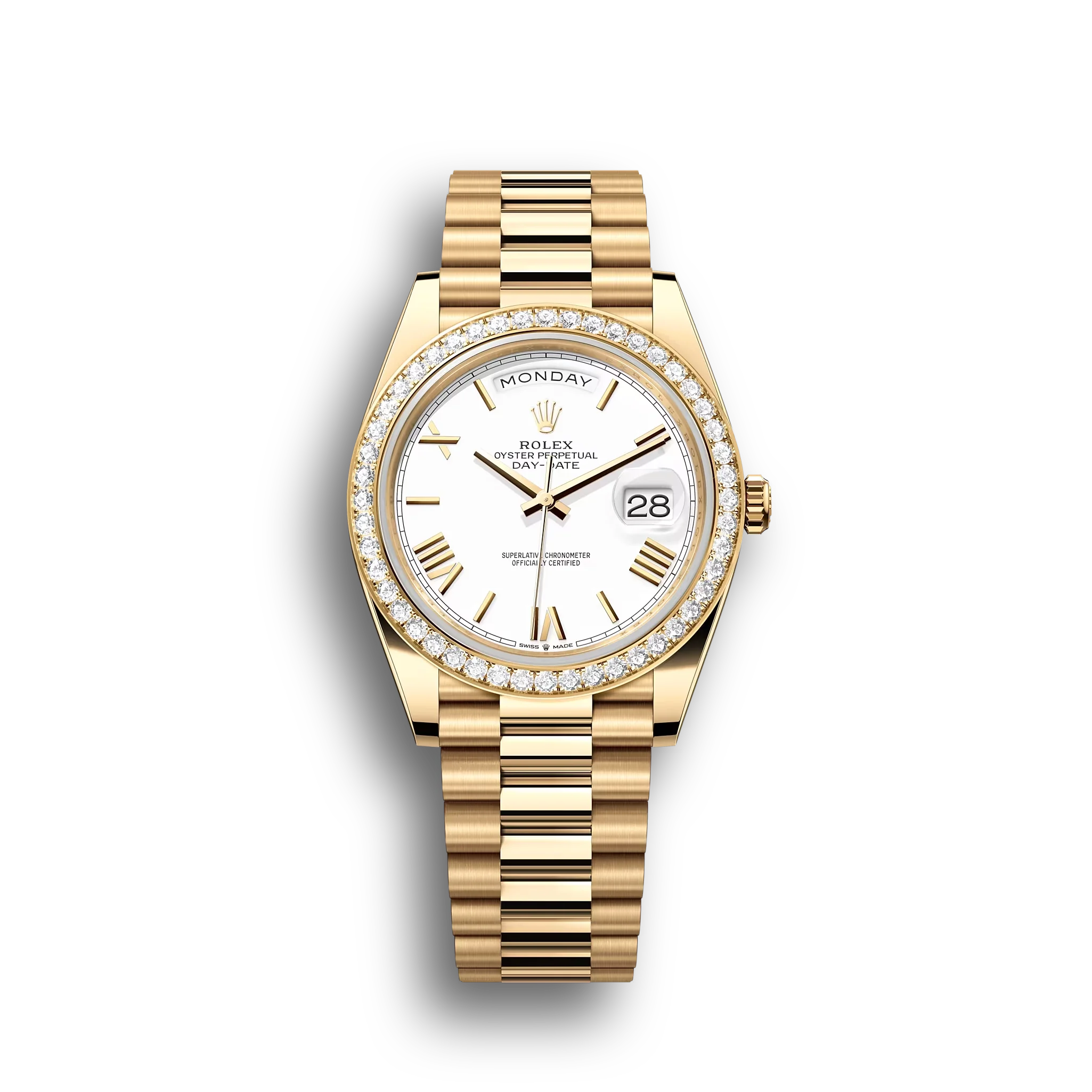 Day-Date: Yellow gold, white, m228348rbr-0034