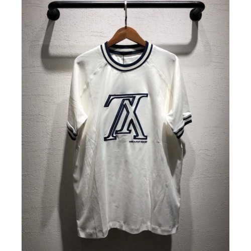 Louis Vuitton Womens upside down lv tshirt with tipping White