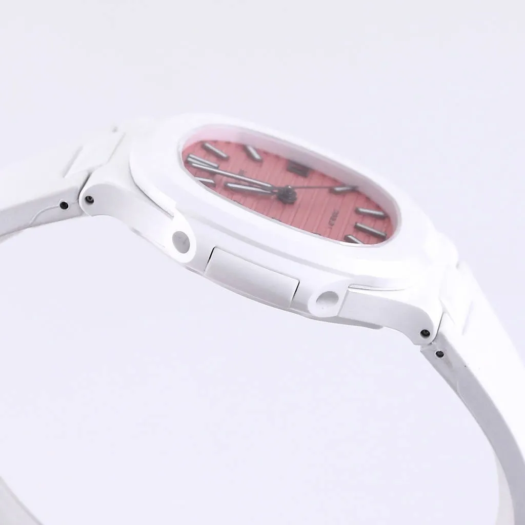 Nautilus 5711/1A-018  40 mm, Rubber Strap Pink Dial