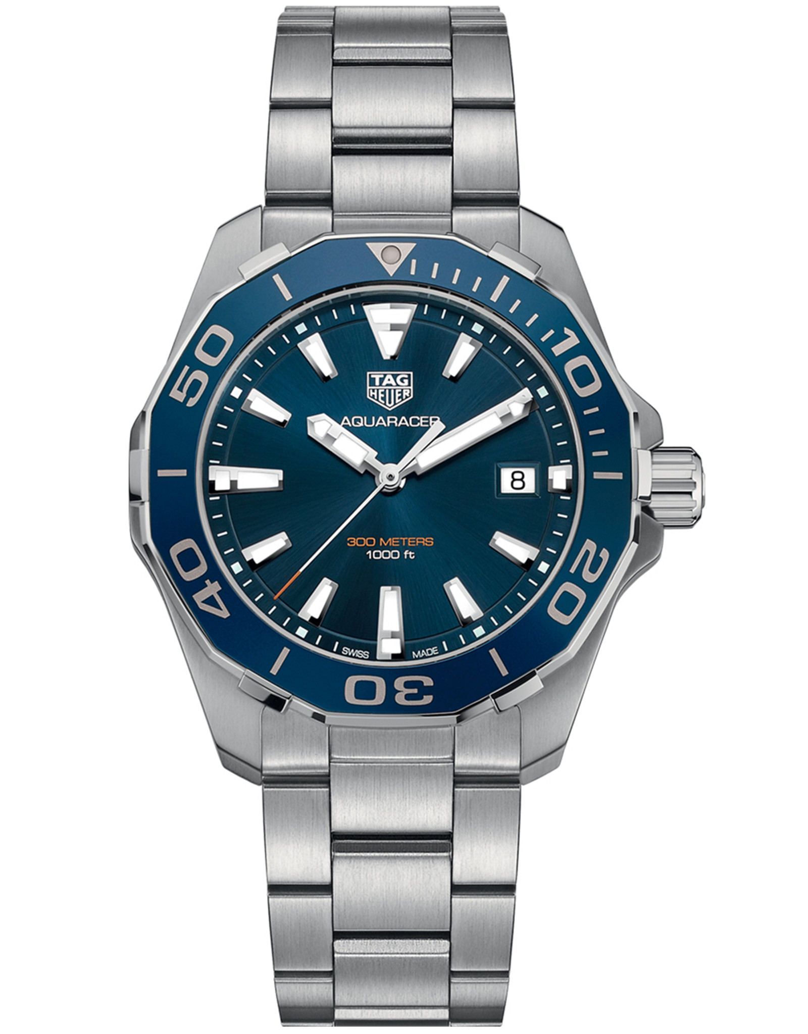 Aquaracer Blue Dial Stainless Steel Case Men's Watch WAY111C.BA0928 41MM