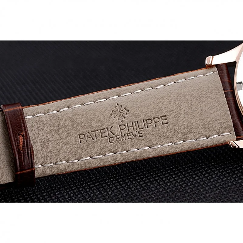 Calatrava White Dial White 39 mm, Rose Gold Plated