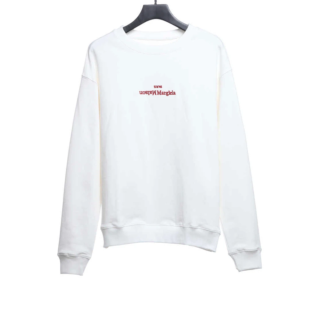 Red Upside Down Logo Embroidered Sweatshirt (Black/White)