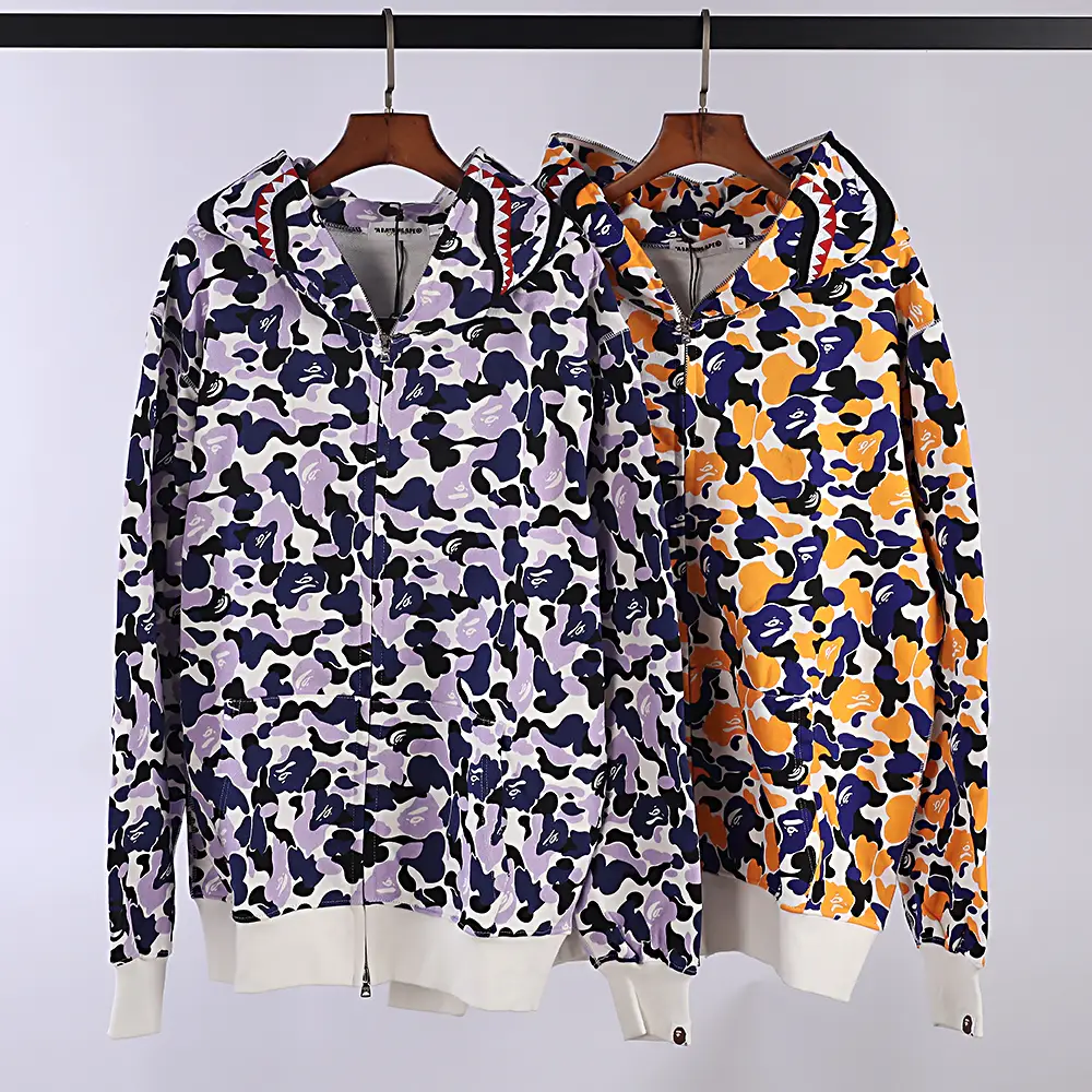 BAPE Shark Full Zip Hoodie (Blue purple / Orange blue)