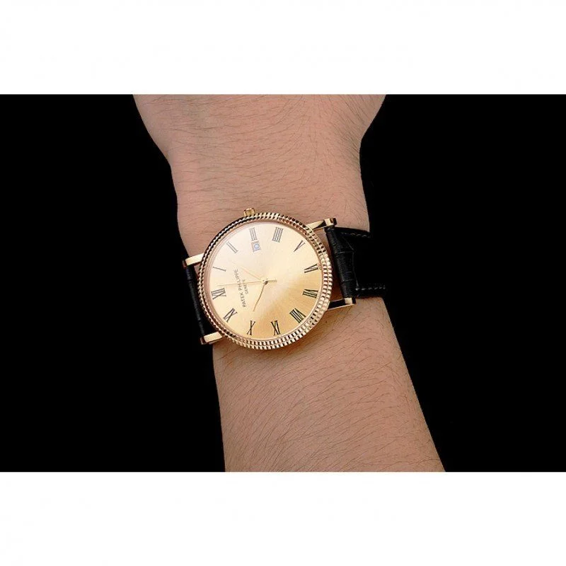 Calatrava Roman Dial Gold 40 mm, Yellow Gold Plated