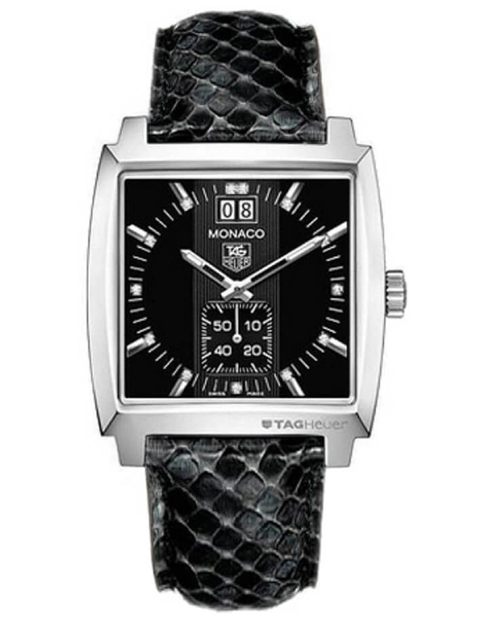 Monaco Black Dial Diamond Markers WoMen's Watch WAW1310.FC6216 37MM