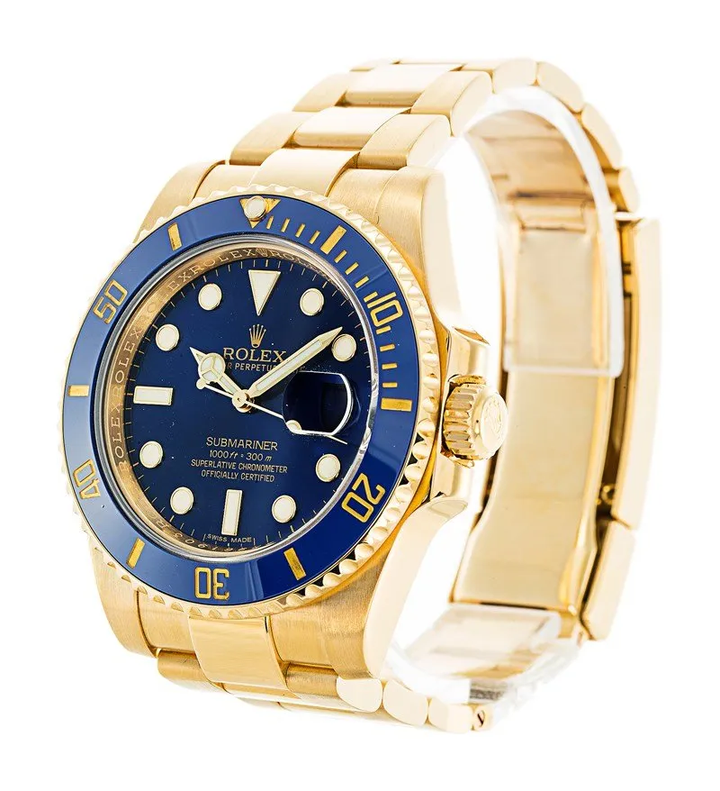 Submariner Blue Dial Gold 116618LB