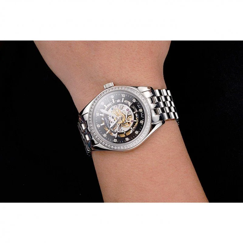 Calatrava Black & Diamond Dial 37 mm, Stainless Steel