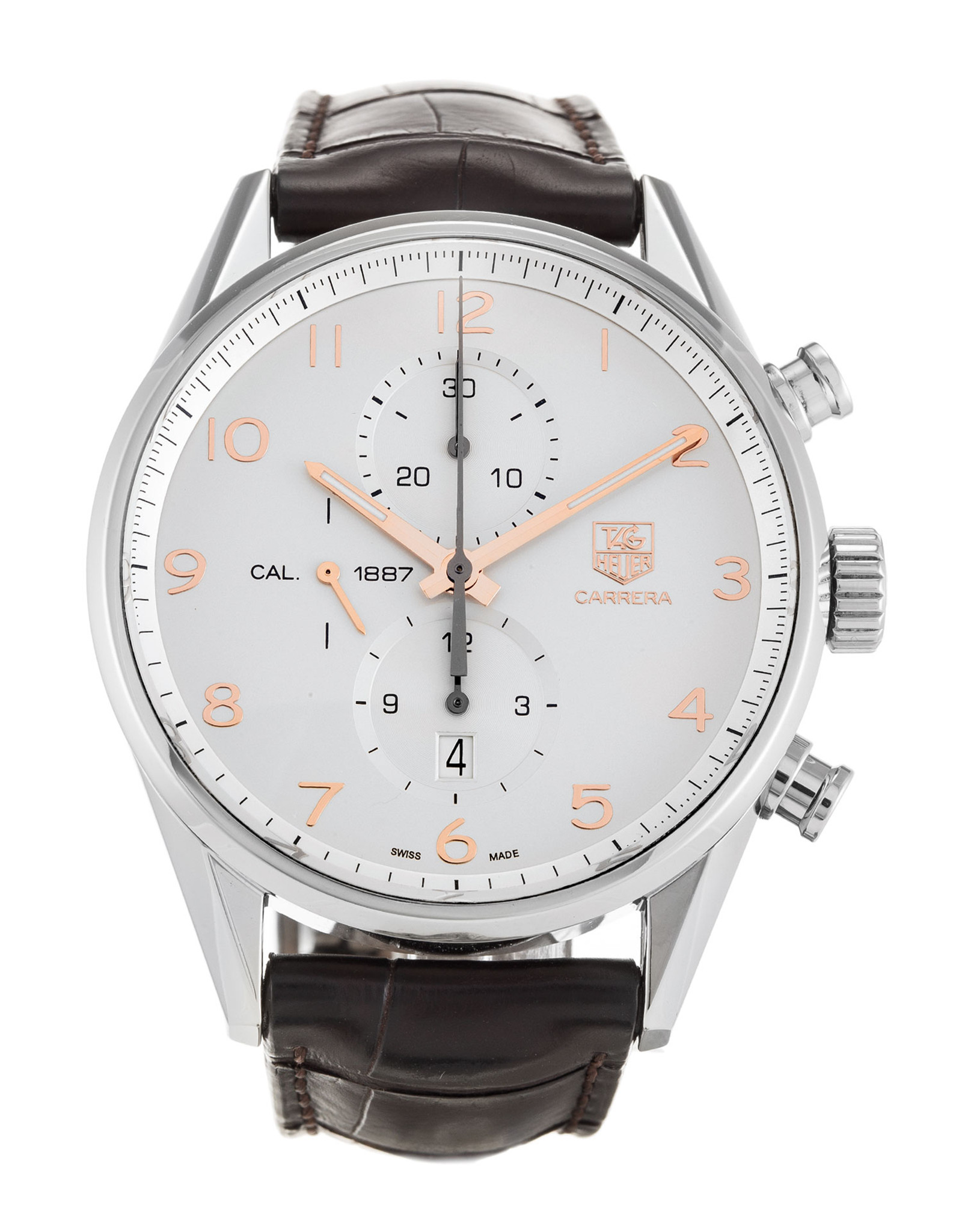 Carrera CAR2012.FC6236 White Dial Number Markers 43MM