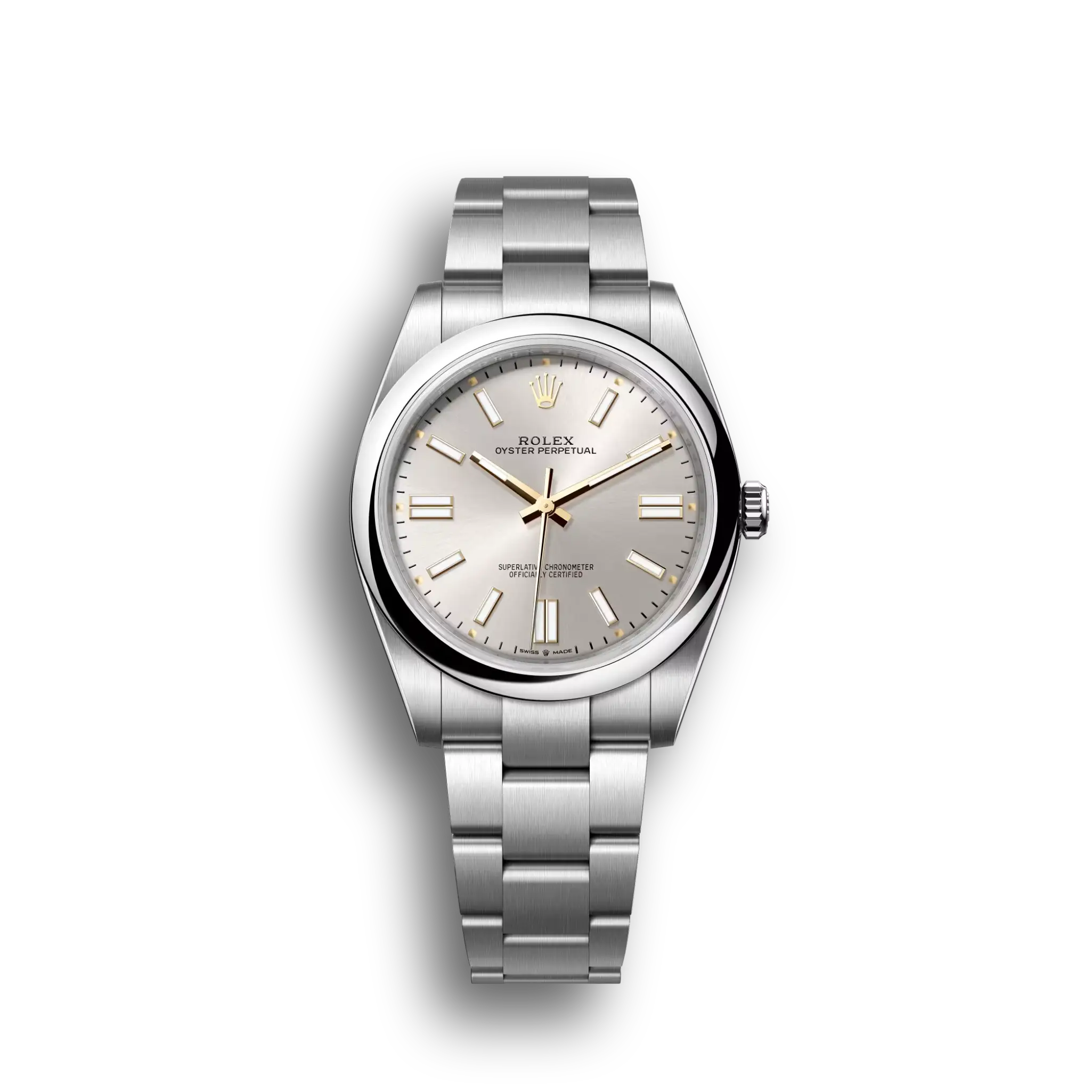 Oyster Perpetual: silver, m124300-0001