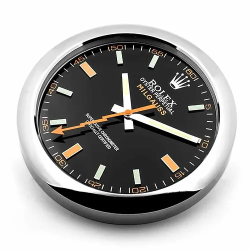 milgauss series silver black wall clock
