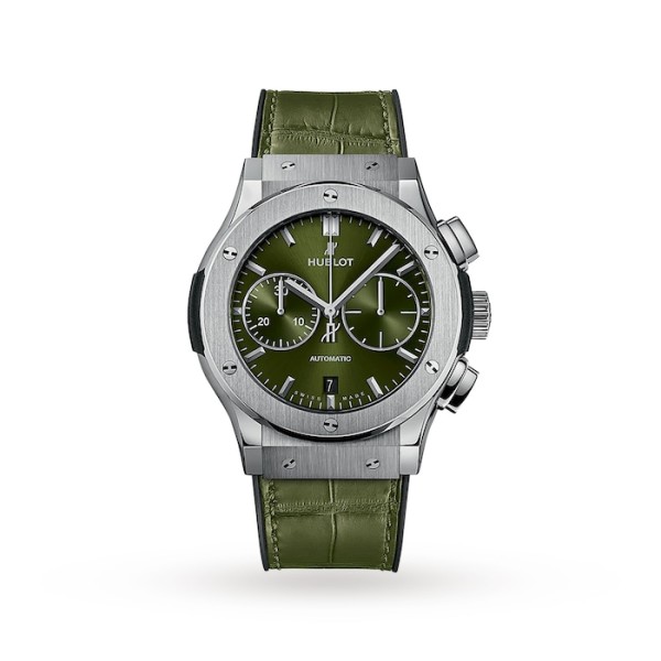 Classic Fusion Men Automatic Green Alligator Watch 521.NX.8970.LR