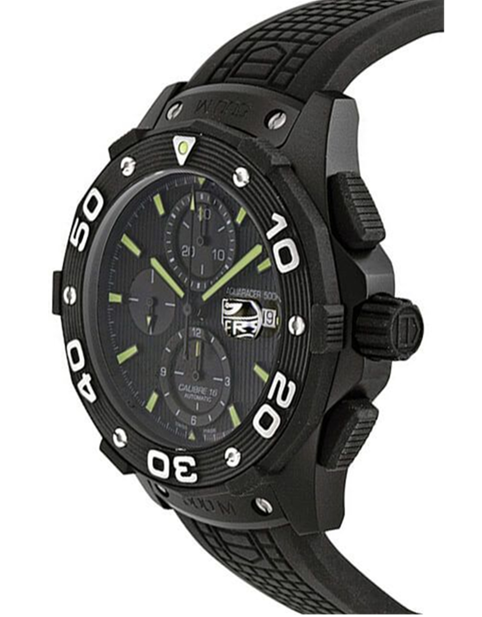 Aquaracer Black Dial Titanium Bezel Men's Watch CAJ2180.FT6023 44MM