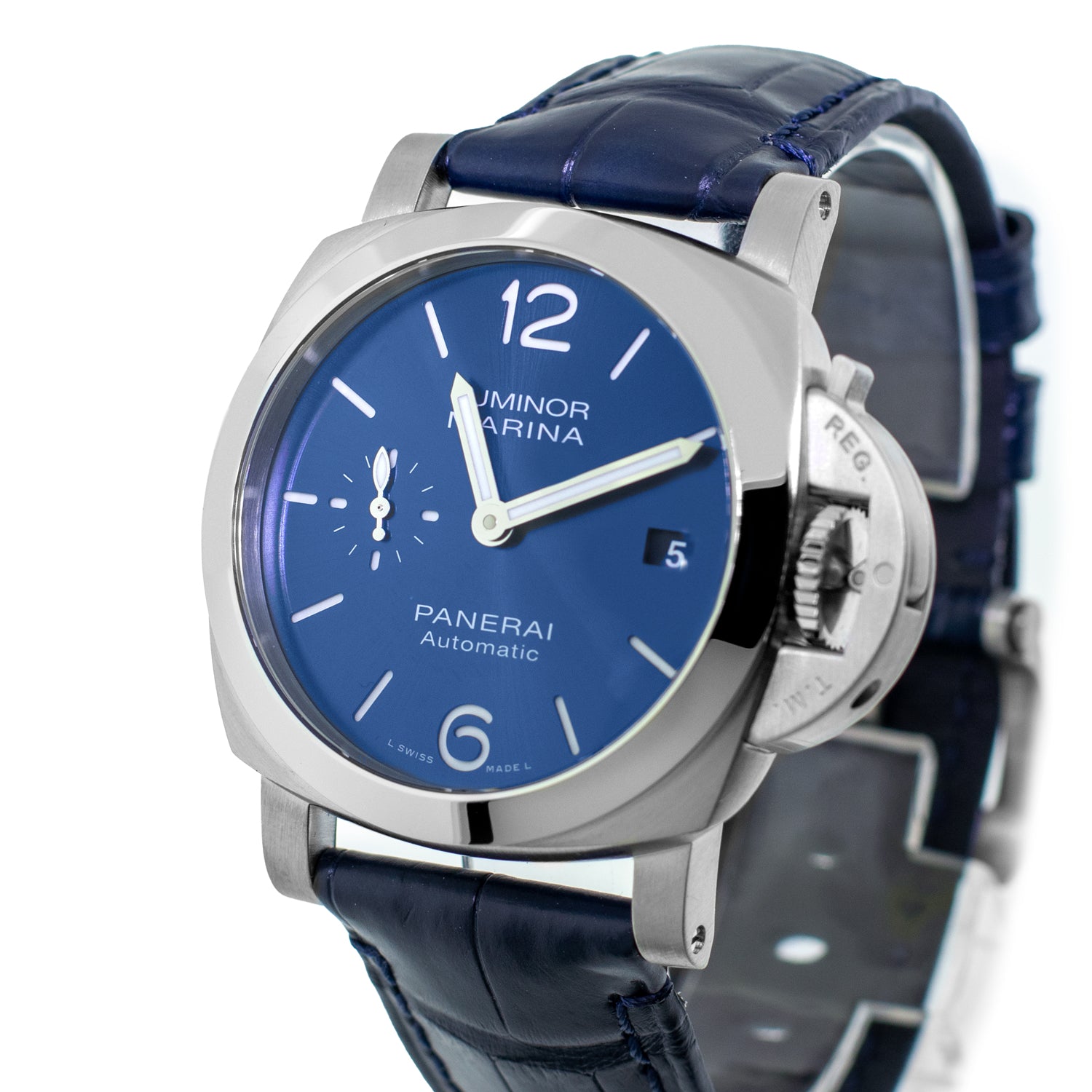 Luminor Quaranta Steel Blue Arabic 44mm PAM01370