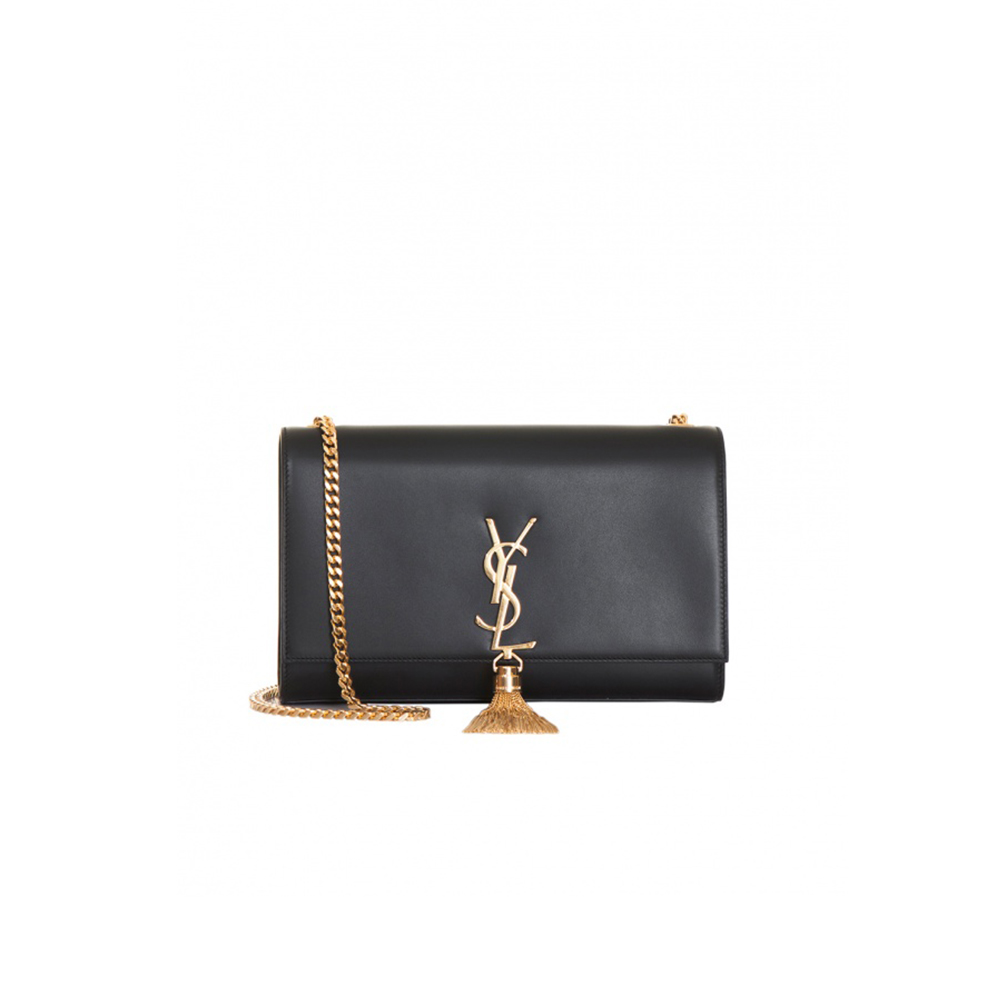 YSL SAINT LAURENT BLACK ‘KATE’ SHOULDER BAG