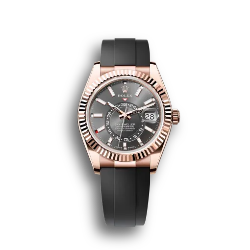 Sky-Dweller: Oyster, Everose gold, slate dial, m336235-0004
