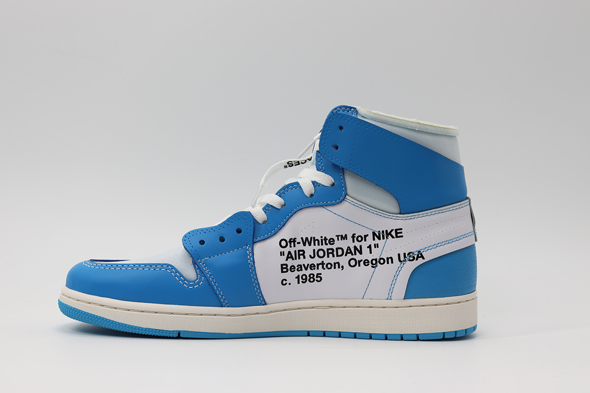 AIR JORDAN 1 OFF-WHITE BLUE “UNC” UNIVERSITY BLUE REPS