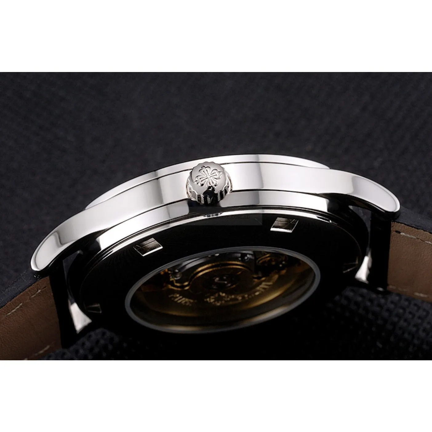 Calatrava Dial White 38 mm, Stainless Steel