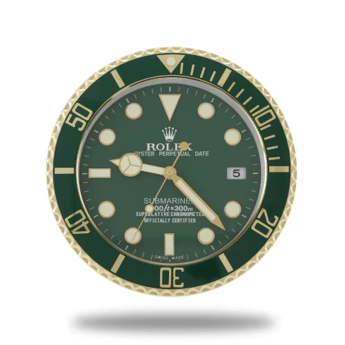 submariner seriesgreen gold wall clock
