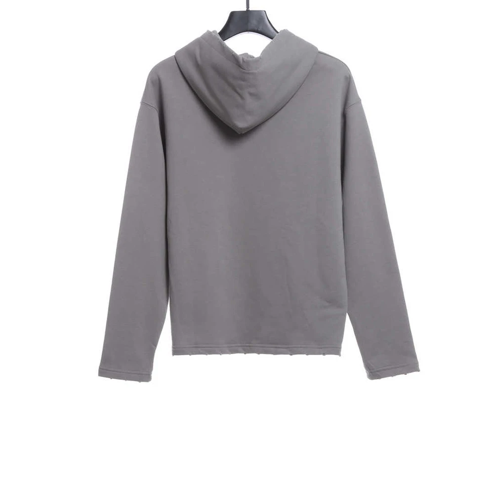 Fuzzy Letters Print Hoodie