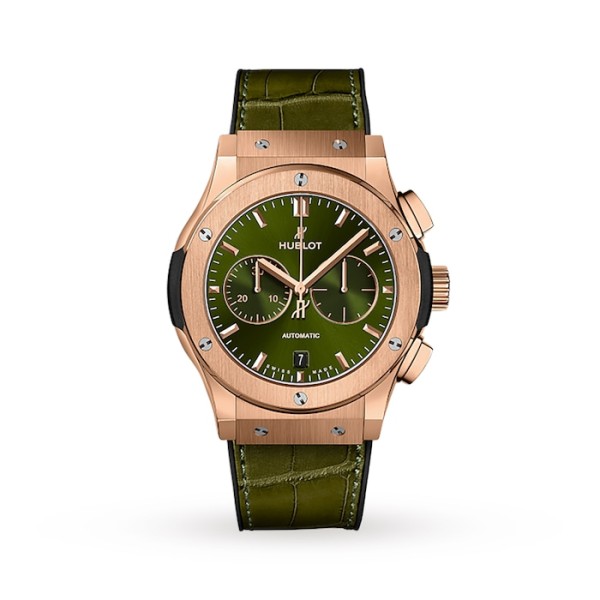 Classic Fusion Men Automatic Green Alligator Watch 541.OX.8980.LR