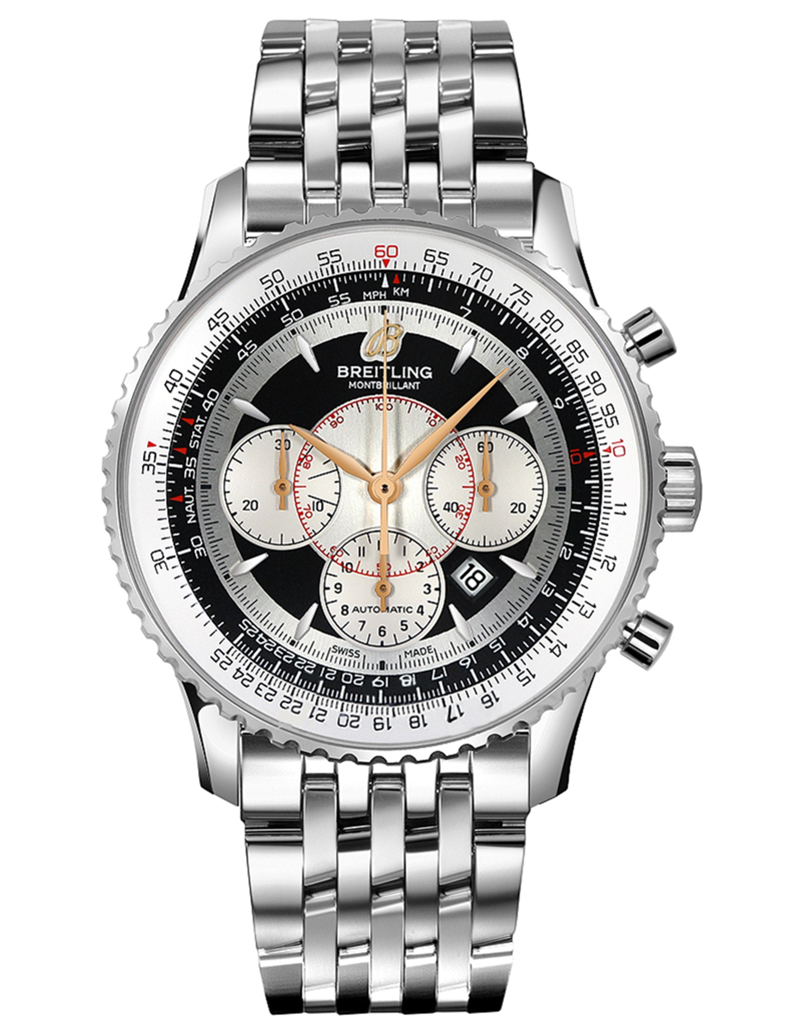 Montbrillant Black Dial Date A4137012/B986-444A