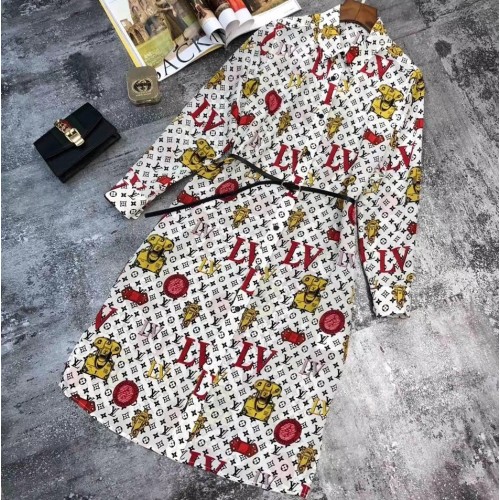 Louis Vuitton Print Silk Dress