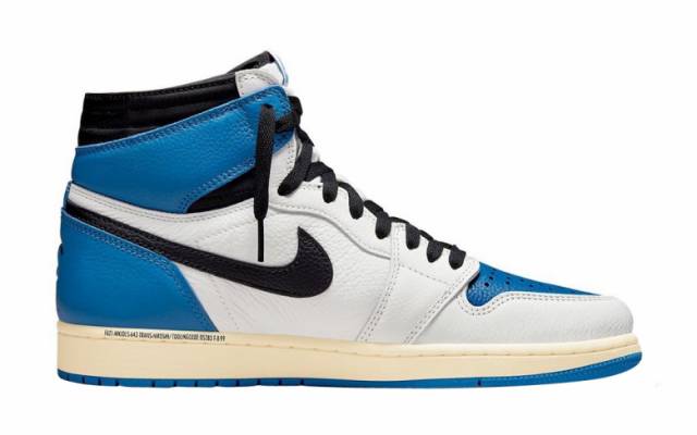 Travis scott x fragment x air jordan 1 high og military blue