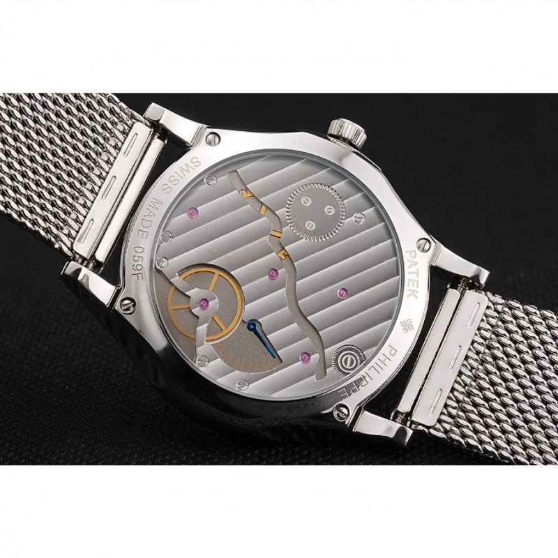 Calatrava Small Seconds Dial Black 40 mm, Stainless Steel