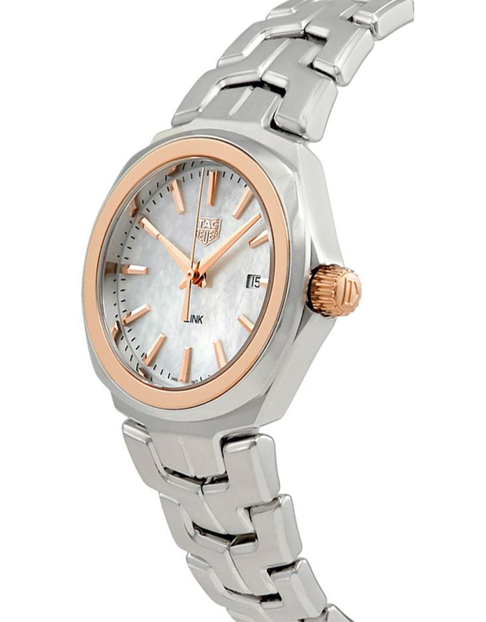 Link Pearl White Dial & Rose Gold WoMen's Watch WBC1350.BA0600 32MM