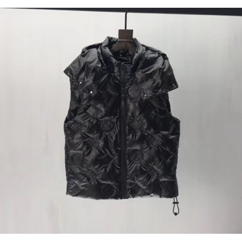 louis vuitton black monogram down vest