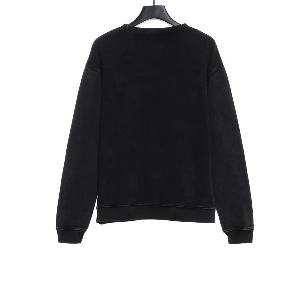 Distressed washed lock sweatshirt