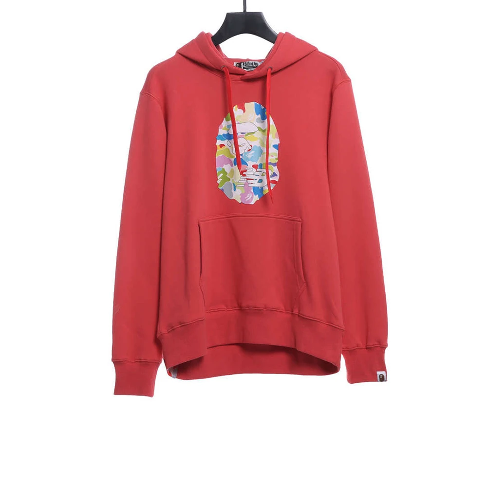 Camouflage ape head hoodie(Khaki / Pink)