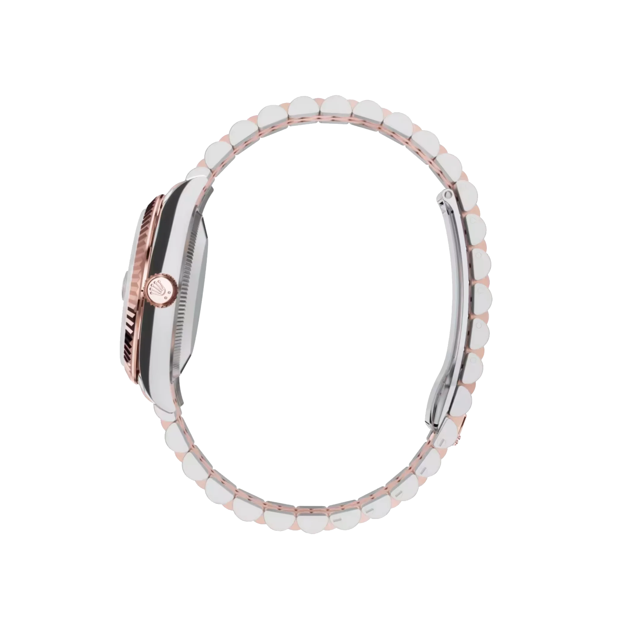 Datejust: Oystersteel and Everose gold, silver, diamond-set dial, Jubilee bracelet, m278271-0016