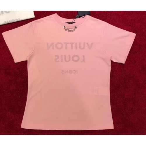 Louis Vuitton Icons Logo Chain T-shirt Pink