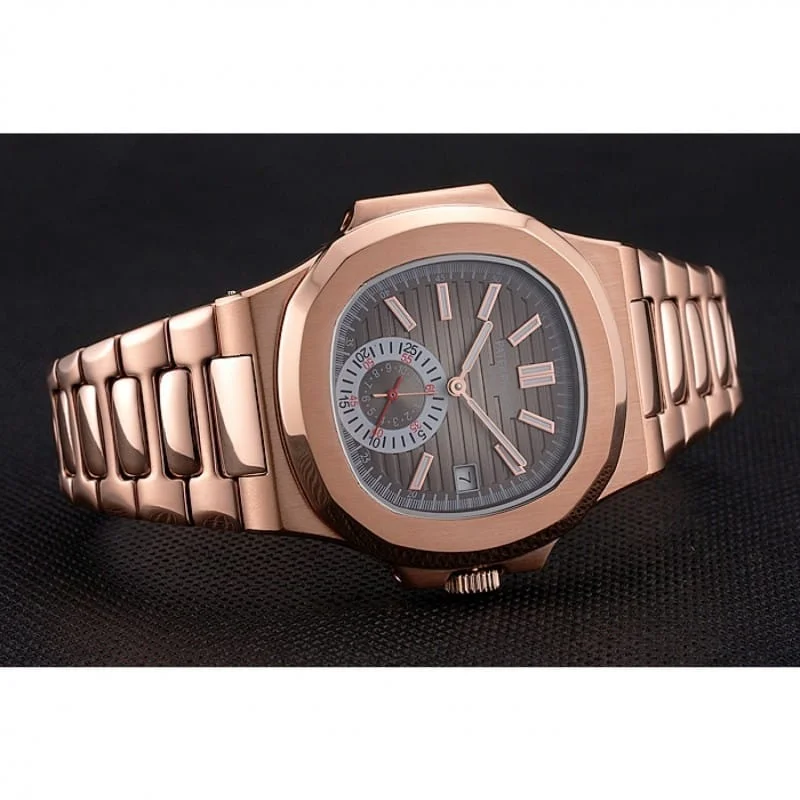 Nautilus 5980/1R-011 Dial Silver 40 mm, Rose Gold