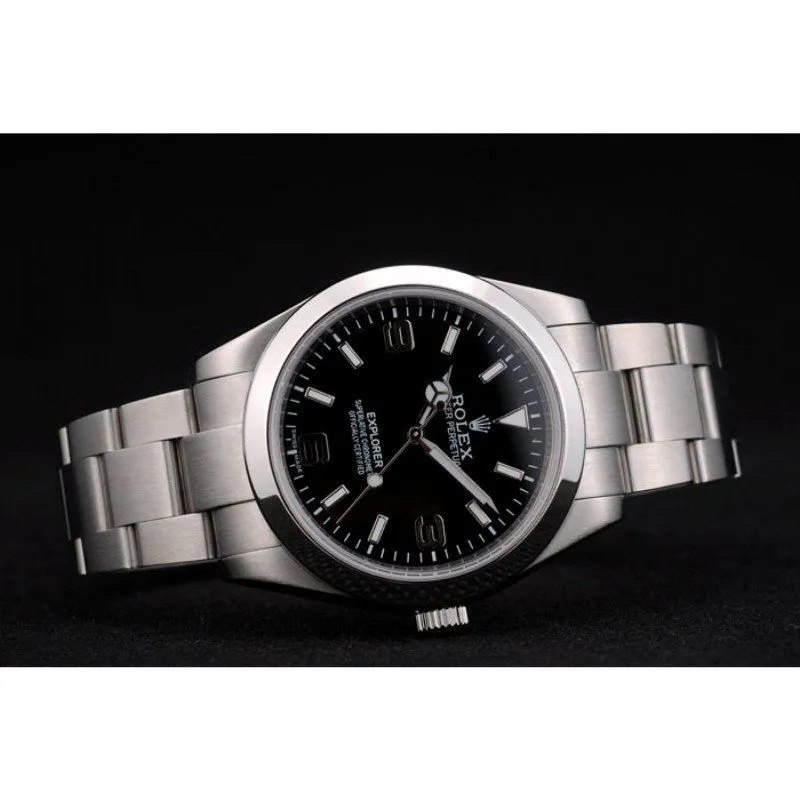Swiss Explorer Stainless Steel Bezel Black Dial 42002
