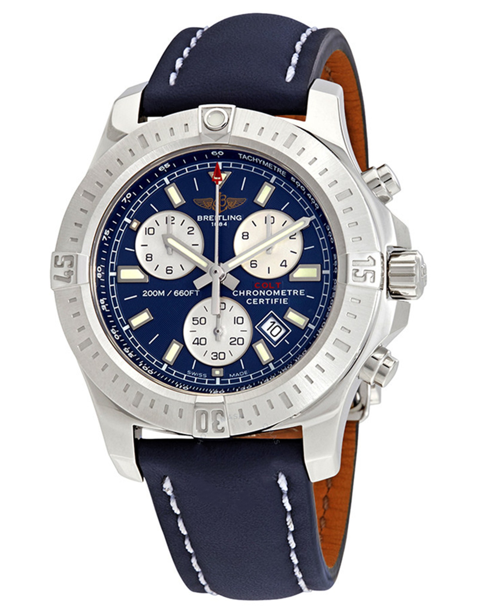 Colt Blue Dial Blue Leather Strap A7338811 C905BLLD