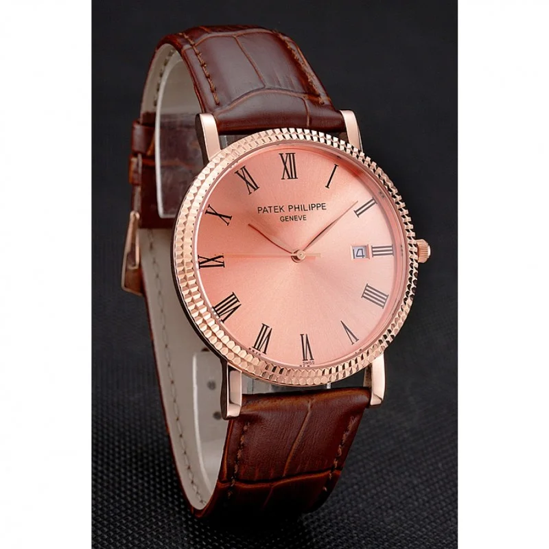Calatrava Roman Dial Rose Gold 40 mm, Rose Gold Plated
