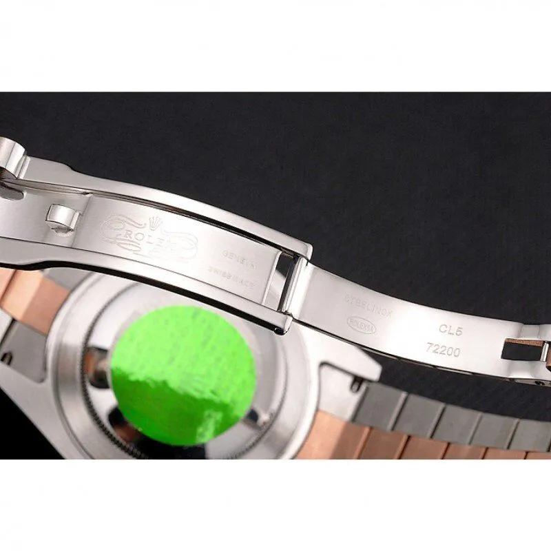 Datejust Rose Gold Dial And Bezel Stainless Steel Case Two Tone Bracelet