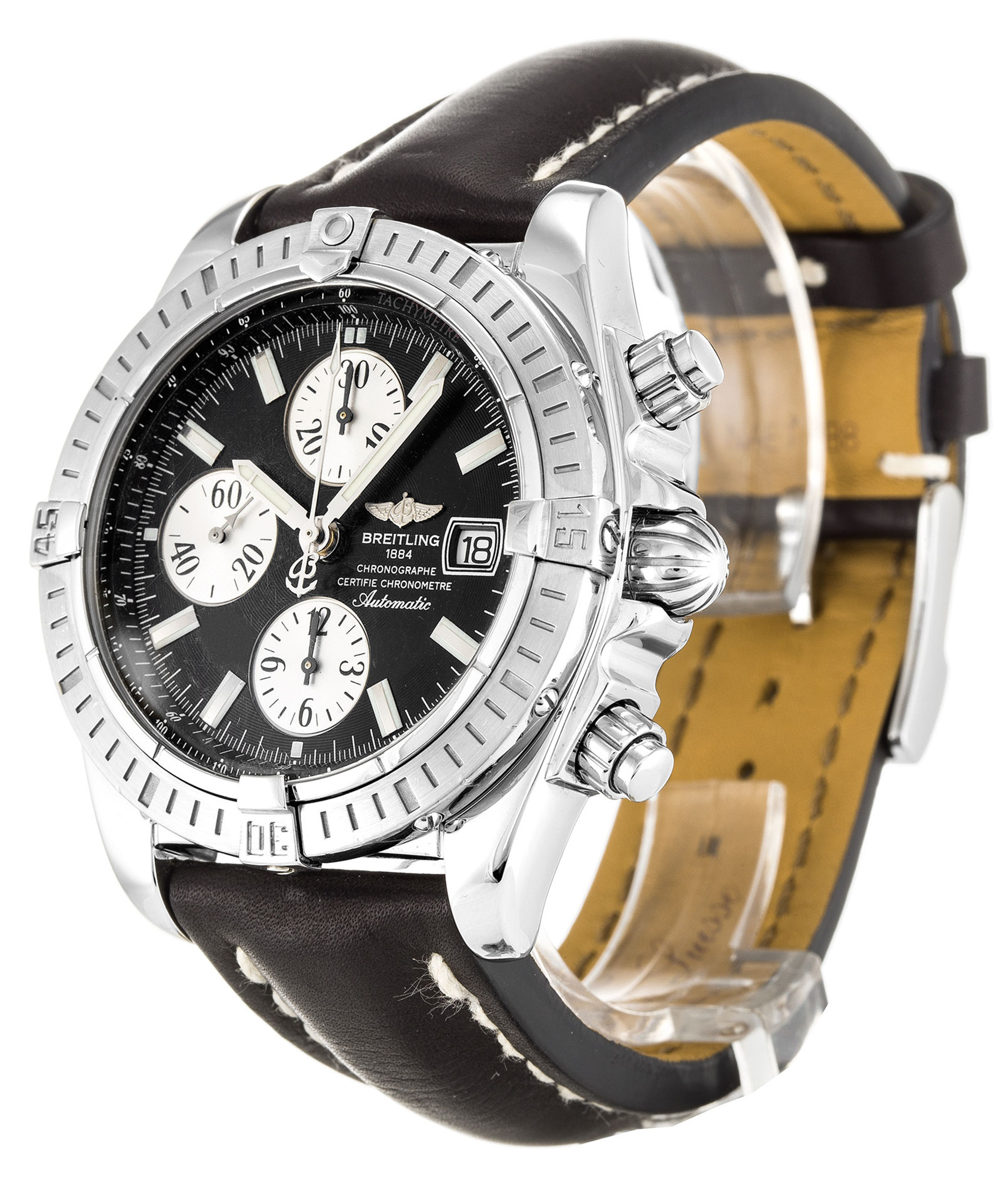 Chronomat Evolution Black Dial Stick Markers A13356