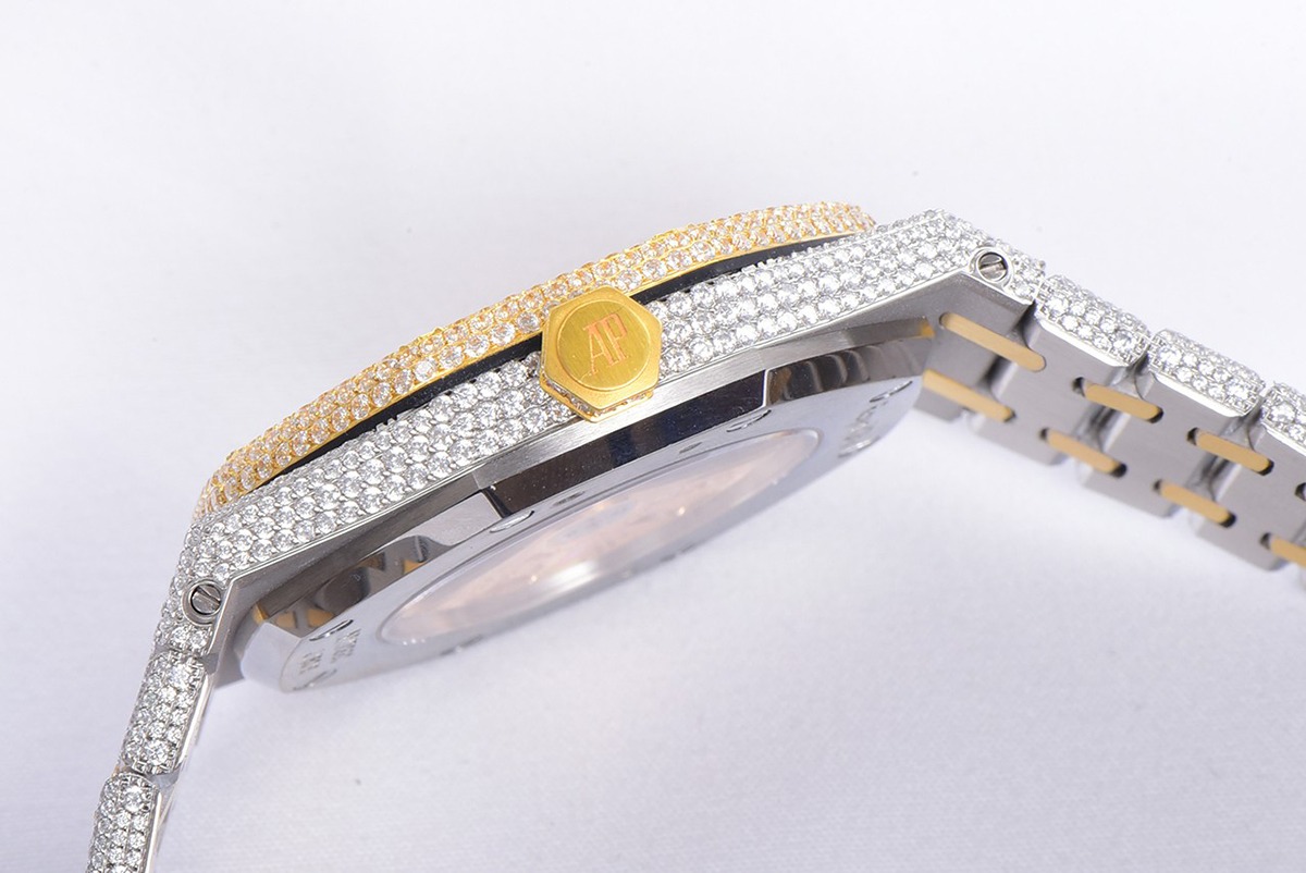 Royal Oak Selfwinding 41 mm, Yellow Gold/Silver/Gem Set Ref. 15400SR.OO.1220SR.01