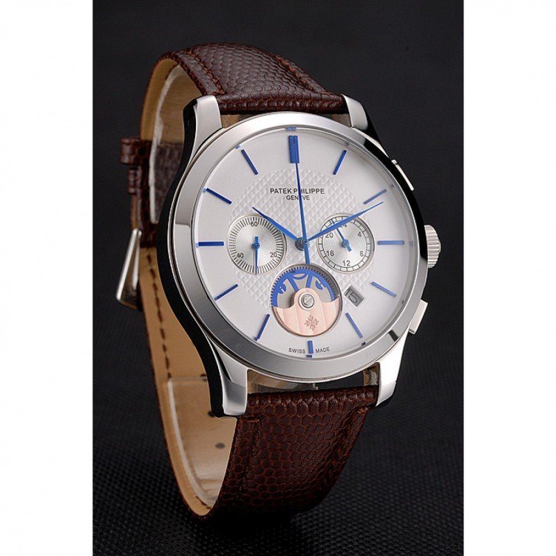 Chronograph Dial White 43 mm, Stainless Steel
