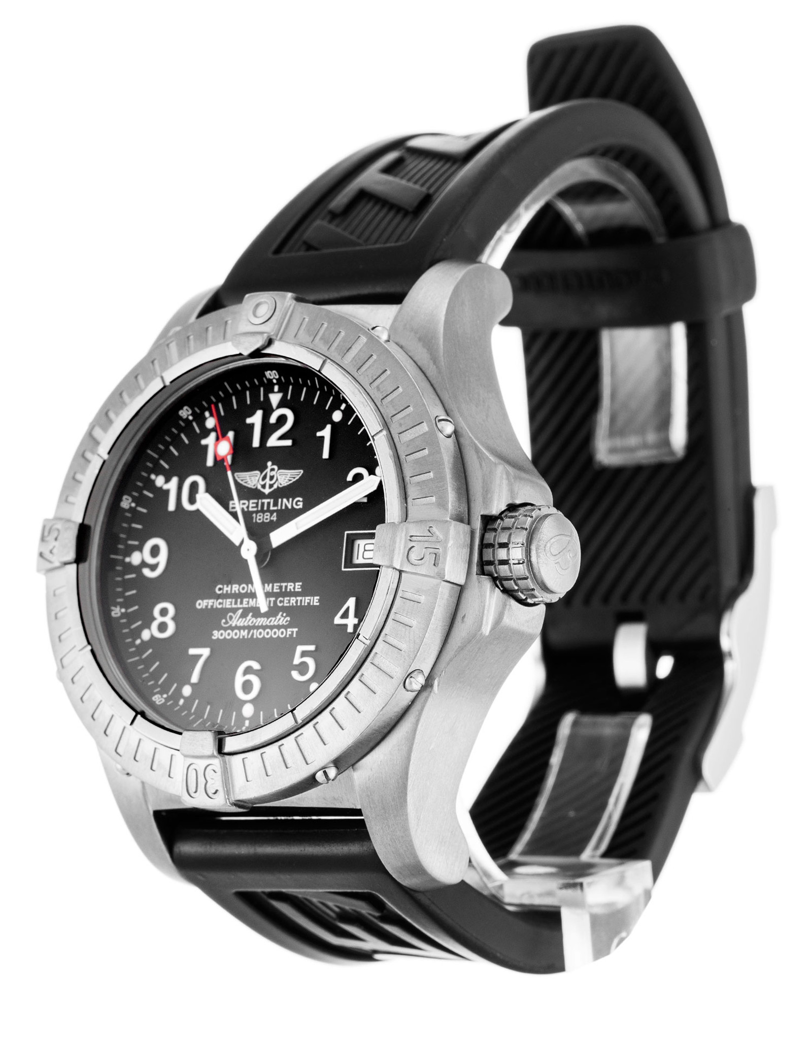Avenger Seawolf Black Dial Leather Strap E17370