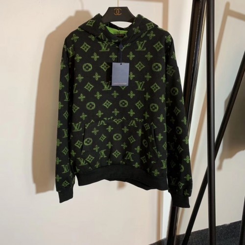 louis vuitton green monogram hooded sweatshirt