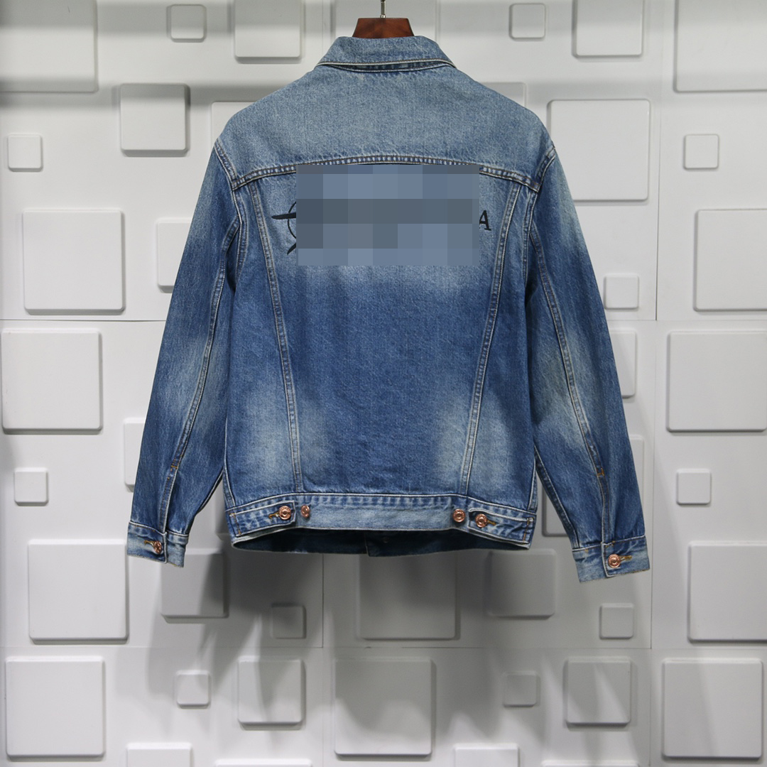 LOGO EMBROIDERED DENIM JACKET