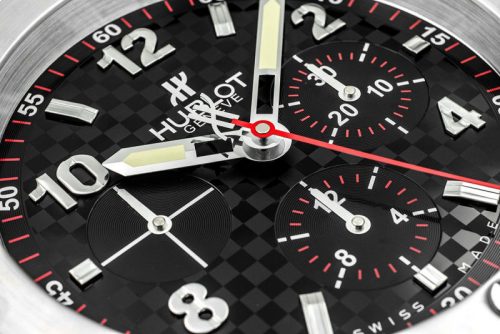 big bang wall clock carbon fibre chronograph dial silver black